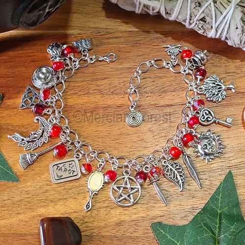 Witchcraft charm bracelet - witchcraft, in