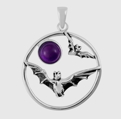 Bat pentagram pendant necklace - pendant,