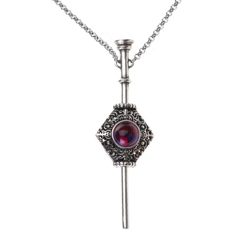 Removable witch charm necklace - witch,