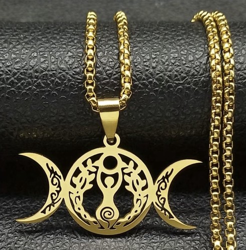 Gold triple moon - gold,