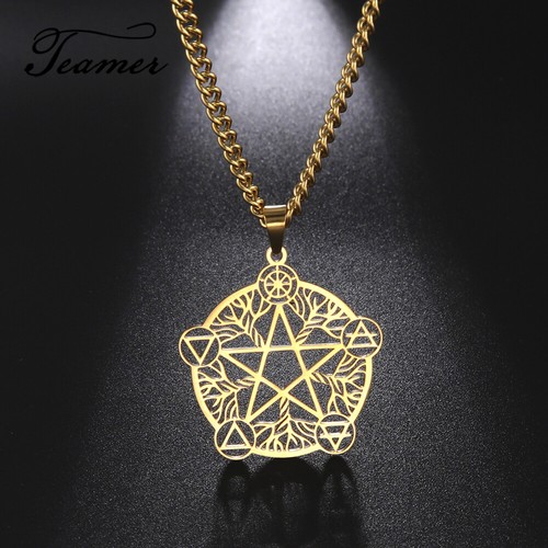Wicca pentagram pendant - wicca,