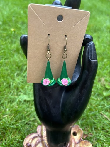 Witch hat drop - hat, earrings