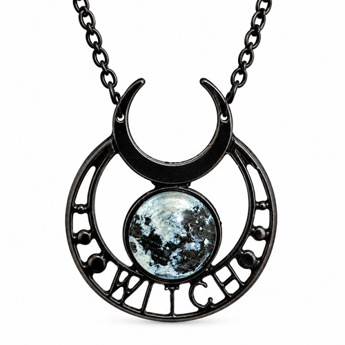 Witch moon necklace crescent - moon,