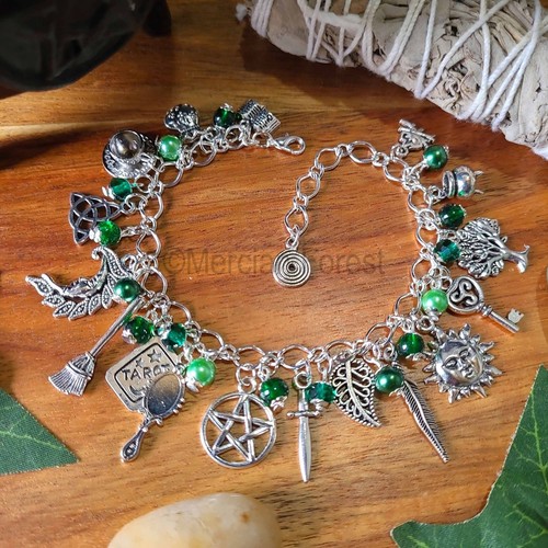 Witchcraft charm bracelet - witchcraft, in