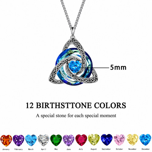 Birthstone celtic trinity - celtic, knot