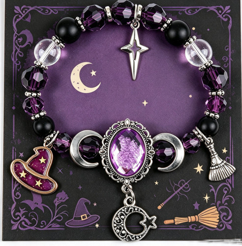 Witch moon broom crystal - witch,