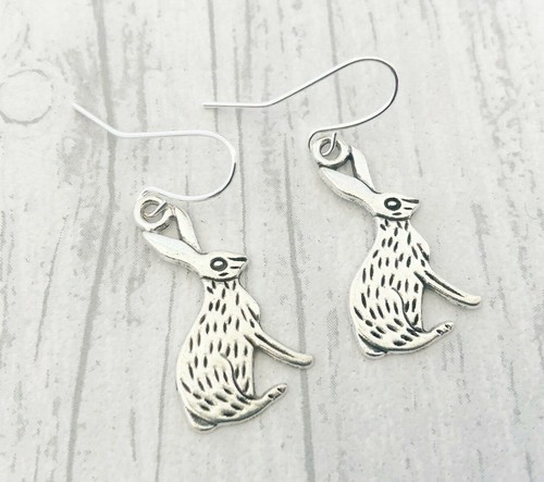 Hare earrings minimalist - earrings,