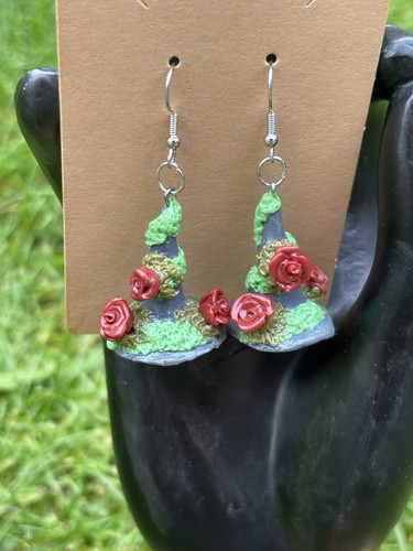 Witch hat earrings drop - witch,