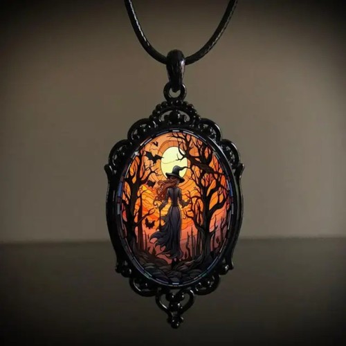 Witch necklace happy - necklace,