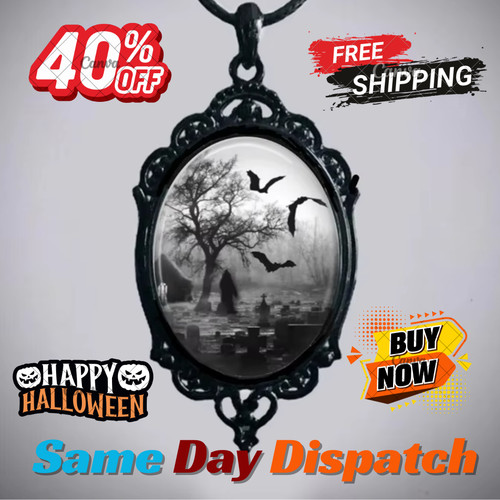 Gothic crow forest charm - forest,