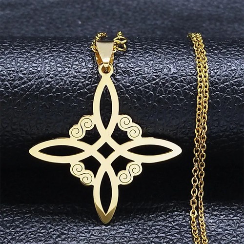 18kgold witch knot pendant - knot,
