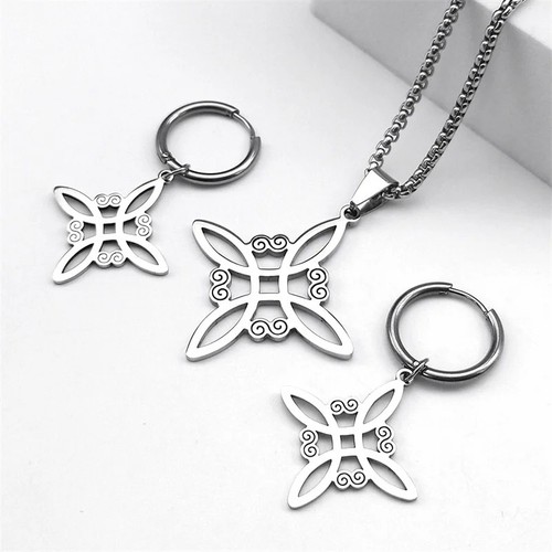 Stainless steel celtic witch - steel,