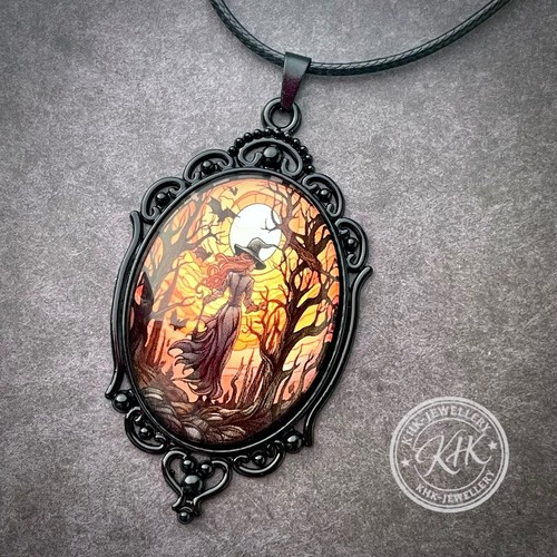 Gothic witch necklace - gothic,